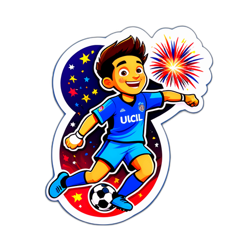 खुश मिजाज UCL स्टिकर