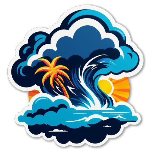 Shocking Storm Alert: 'Stay Alert, Florida!' - The Bold Sticker That Captures Nature's Fury!