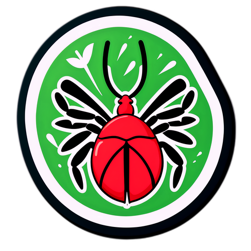 Fargerik klistremerke for Lyme sykdomsbevissthet