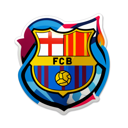 Stickers z logo FC Barcelona i Atalanty