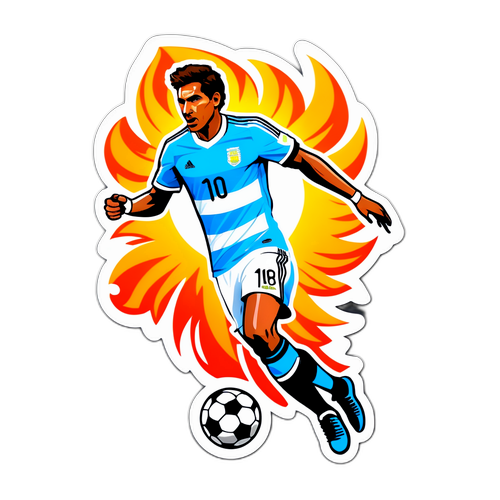 Un sticker de un jugador famoso de Argentina FC
