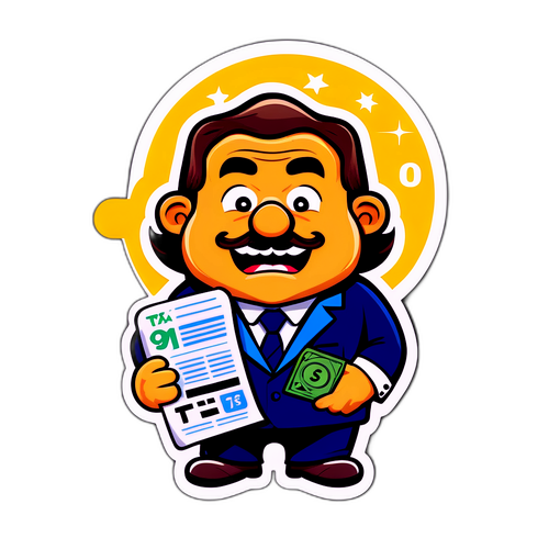 유머와 정보가 결합된 국세청 캐릭터 일러스트