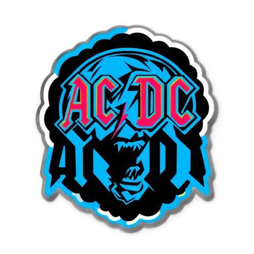 AC/DC Neon Klistermärke