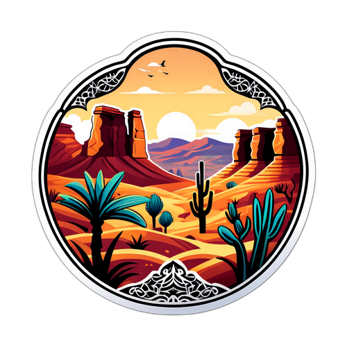 Sticker ispirato alla natura: Paesaggio Giordano