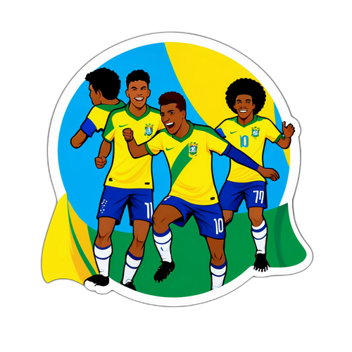 Stiker Timnas Brasil U20 Merayakan Gol