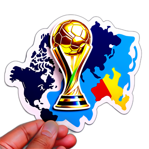 Stiker Trofi Piala Dunia Kelab FIFA di Peta Global