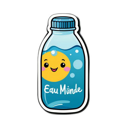 Vrolijke Waterfles Sticker