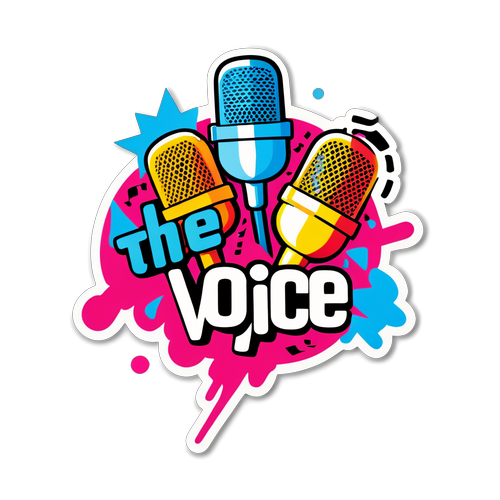 Energetisk klistremerke for 'The Voice'