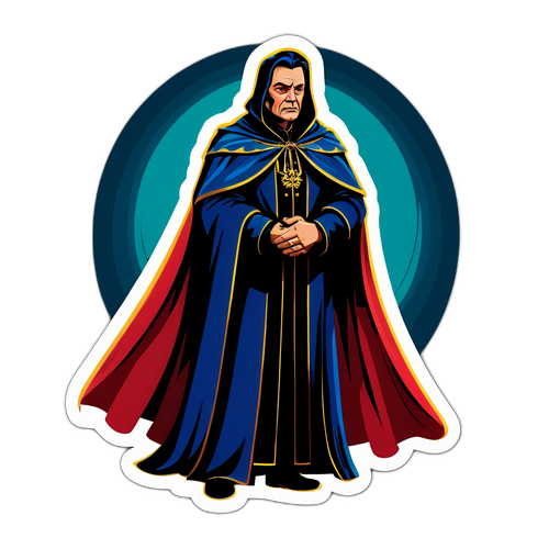 Márk Kaszás színházi karakter köpenyében