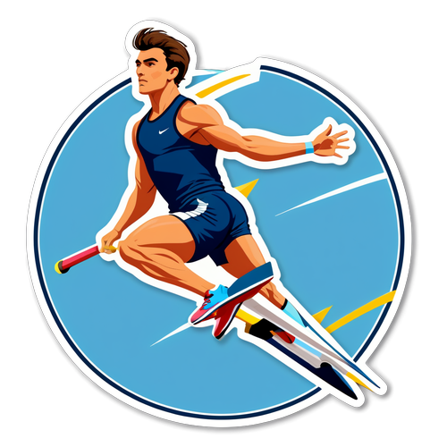 Dynamische Sprong - Duplantis Sticker