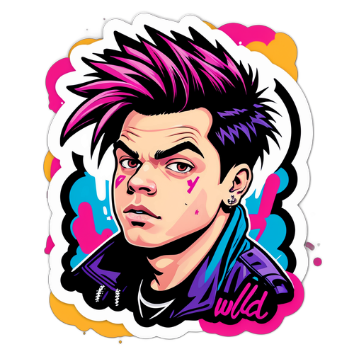 Nálepka Yungblud s graffiti motivem