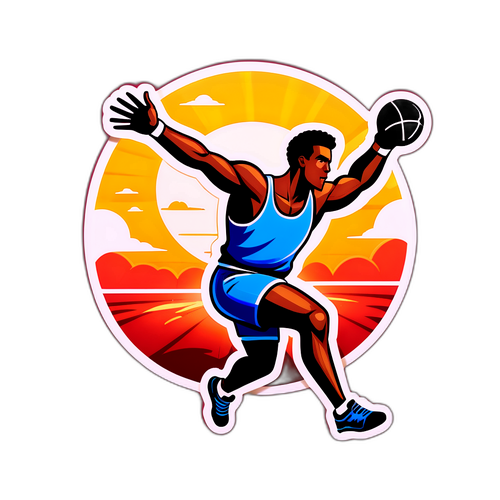 Спортсмен на фоні світанку