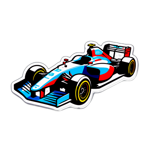 Moderne F1-bil klistremerke