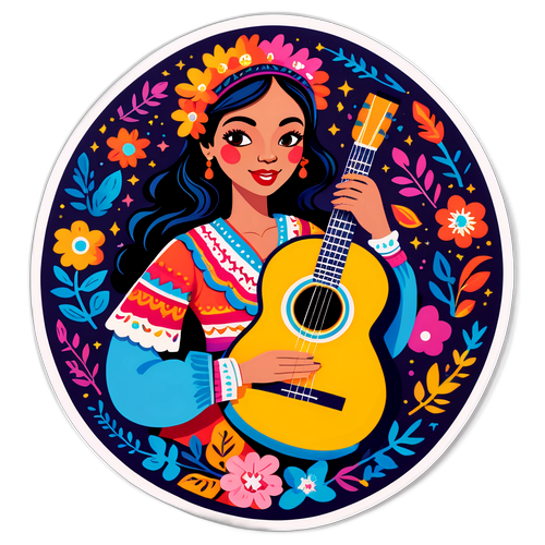 Folk Art-Inspired Sierra Ferrell Sticker