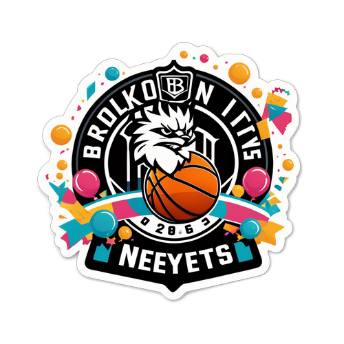 Festlig Brooklyn Nets Sticker