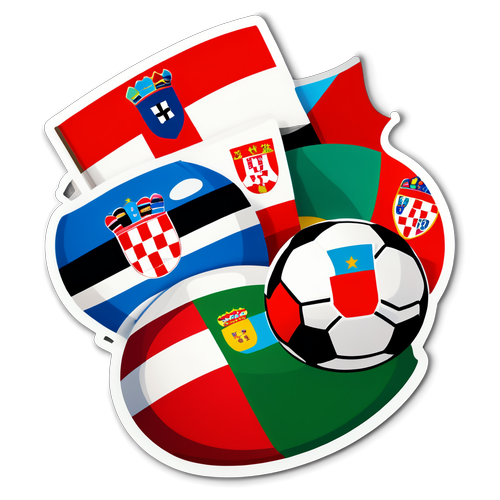 Perlawanan Hebat: Bendera Croatia dan Portugal Bergabung Dalam Suasana Penuh Semangat Bola Sepak!