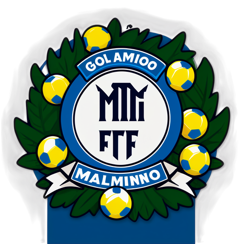 Se den Fantastiska Klisterdekalen: MFF:s Emblem Omgivet av Grönsmyckade Fotbollar!