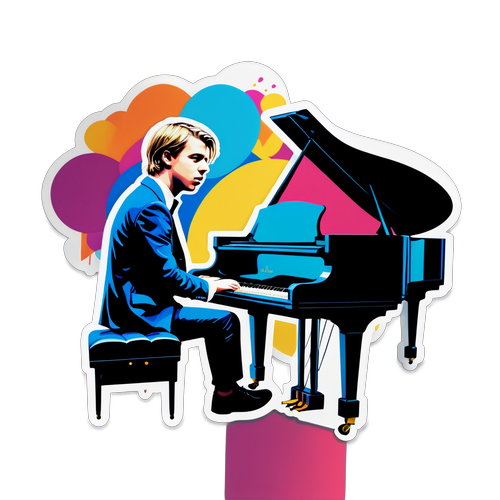 Sticker van Tom Odell met retro vibe