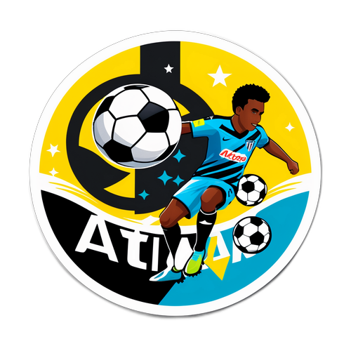 Vibrant Soccer Game Moment Sticker