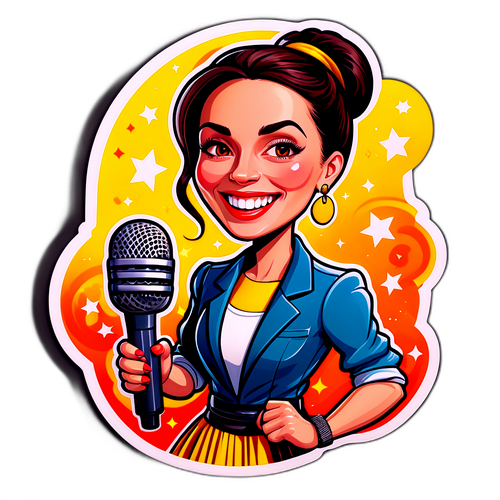 Autocolant cu caricatura Mariei Bănica