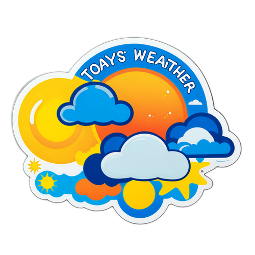 Nhãn dán thời tiết hôm nay
