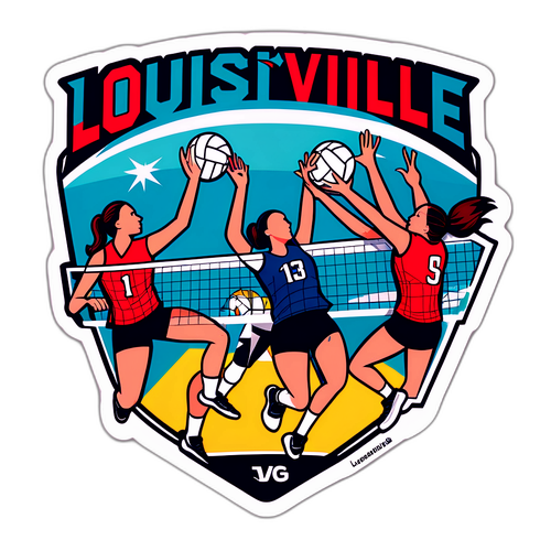 Louisville Volleyball Team Spirit Sticker