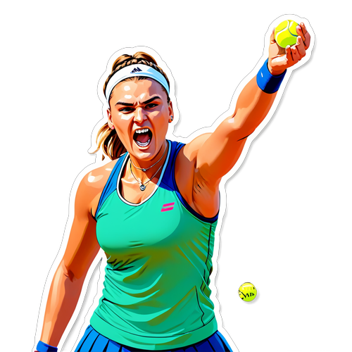 Isang Portrait ni Aryna Sabalenka sa Court