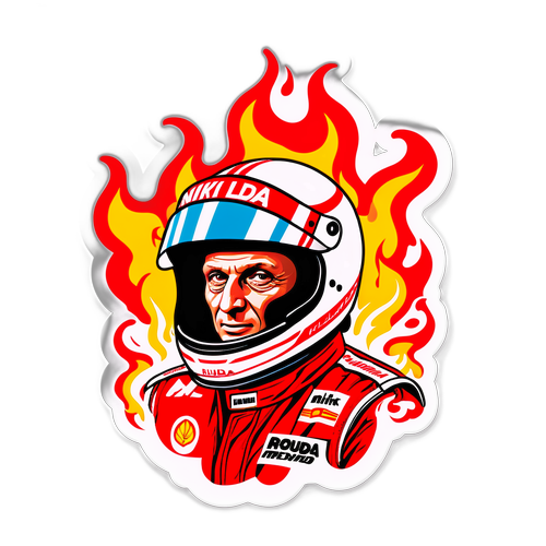 Niki Lauda Rennanzug Sticker