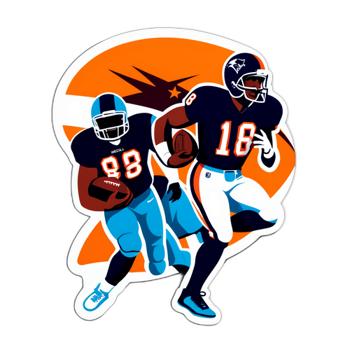 Sticker, das das NFL-Logo kreativ interpretiert