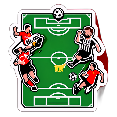 Sticker som feirer rivaliseringen mellom Man. United og Newcastle