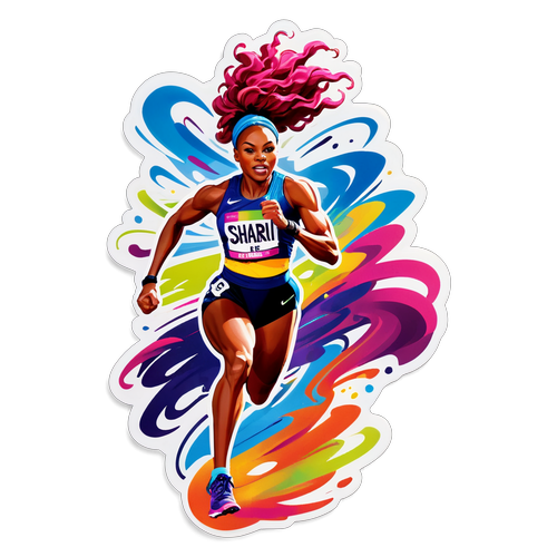 Unleash Your Inner Champion: Get Inspired by Sha'Carri Richardson's 'Run Like the Wind' Sticker!