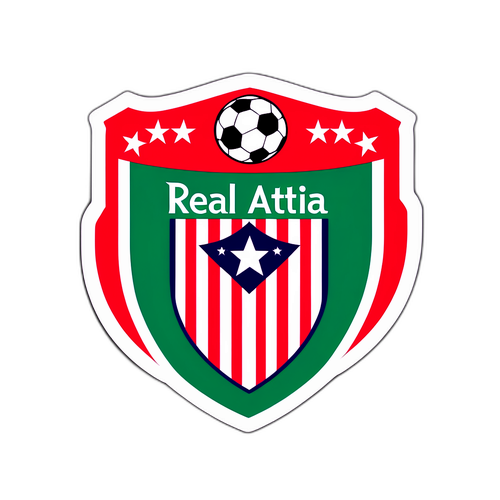 Sticker cu minge de fotbal și logo-uri ale echipelor pentru meciul 'Real Betis - Atlético Madrid'
