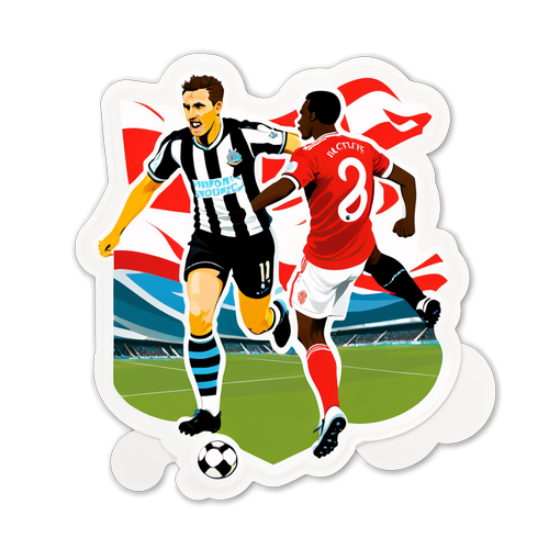 Um adesivo que captura o espírito do futebol inglês - confronto épico entre Newcastle e Nottingham Forest