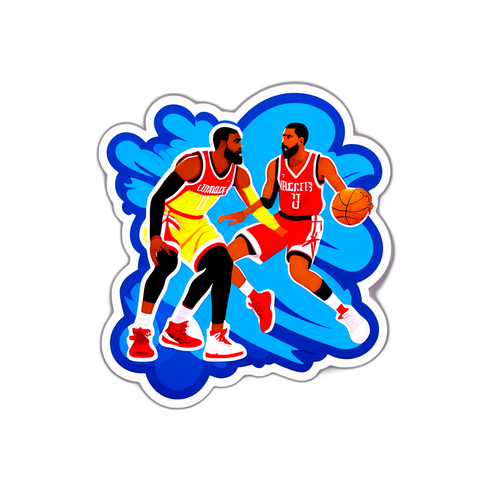 Stiker Pertandingan Seru Thunder vs Rockets