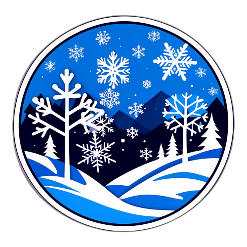 Winterliche Schneeflocken im Wind