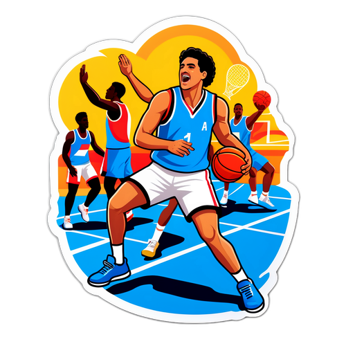 Alan Rodríguez em um Momento Icônico no Basquete