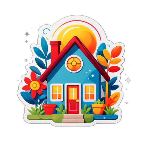 Casă jucăușă și veselă