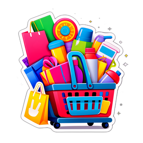 购物狂潮贴纸