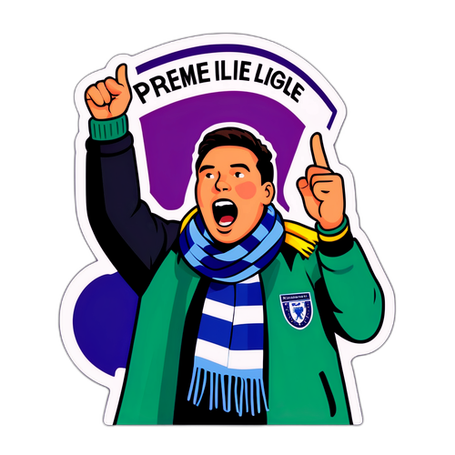 Fan Premier League s šálou