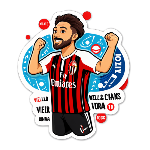 Stiker Koran Suporter Milan dan Verona