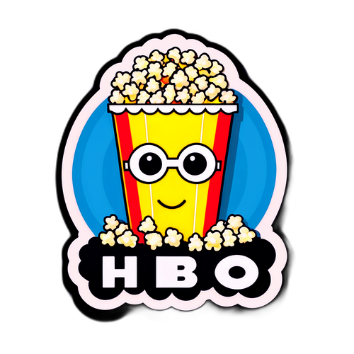 HBO Logo med Popcorn og Nysgerrige Øjne
