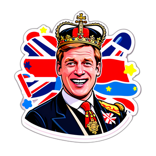 Rolig klistermärke med Prins Andrew