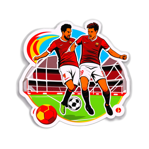 Stiker Dinamik Perlawanan Roma vs VfB Stuttgart