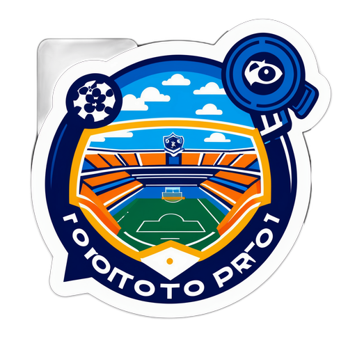 Logo Porto với background sân vận động và khán giả cổ vũ
