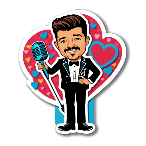 Whimsical Robin Thicke Sticker