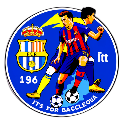 Sticker van de strijd tussen Real Oviedo en Barcelona