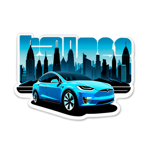 Shocking Sticker Design: Why Tesla's 'Driving the Future' is Taking Over Your Imagination!