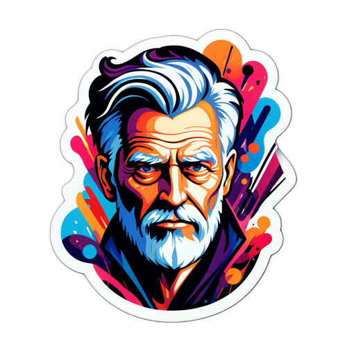 Umělecká nálepka Van Veena v náladovém prostředí