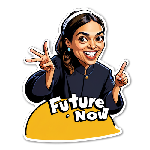 Unlock the Future: AOC's Playful Sticker That Will Inspire You! 