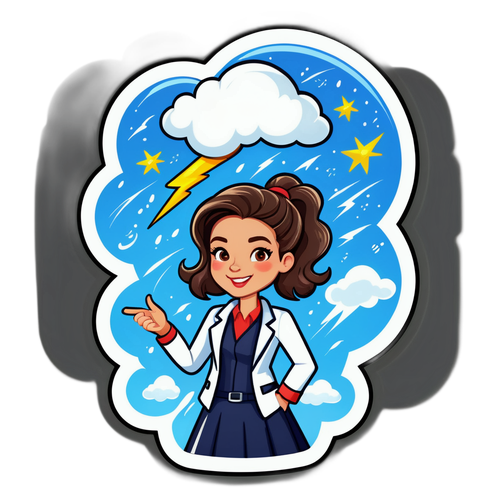 Adesivo di Erica Martinelli, il reporter meteorologico